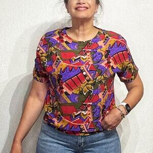 Che Studio Purple Vintage Blouse Sz M